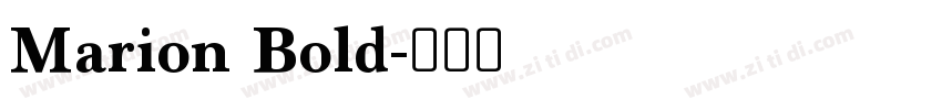 Marion Bold字体转换